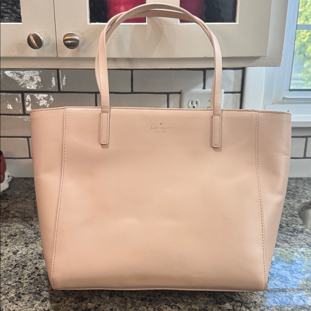 New Kate Spade Blush Pink Leather Tote